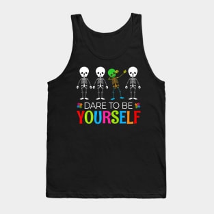 Dare To Be Yourself Autism Awareness Tank Top